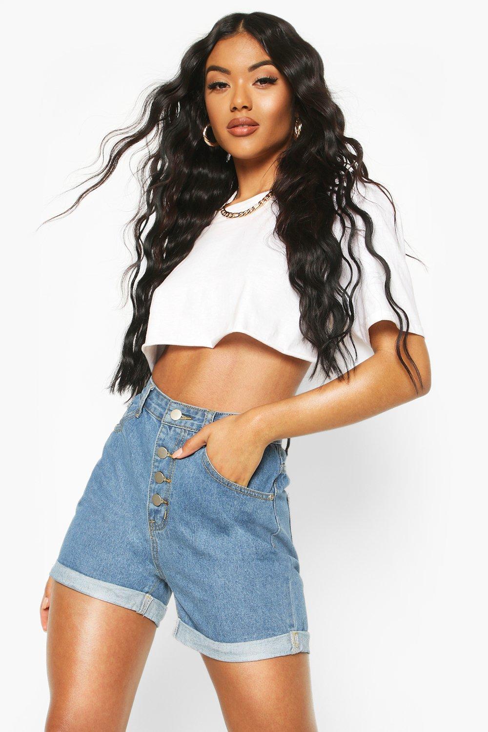 Boohoo store mom shorts